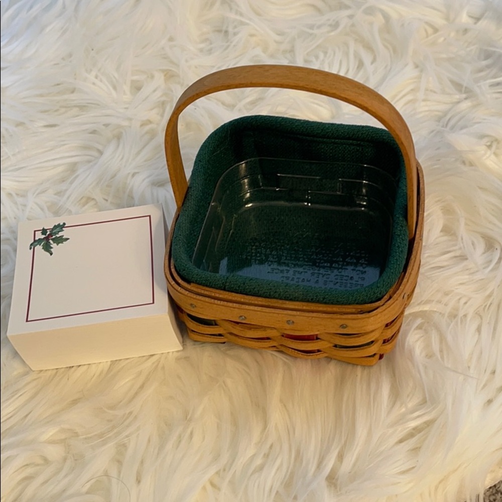 Longaberger Christmas Note Basket holiday helper